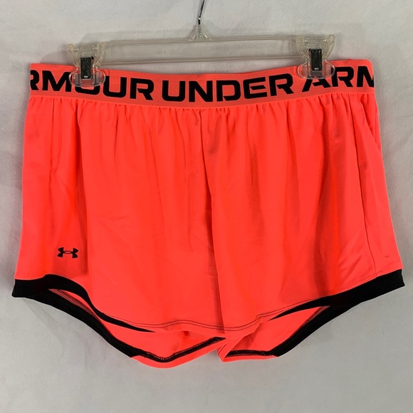 Under Armour Women's UA Play Up 2.0 Shorts Size Large 1362517 Brilliance Pink - Picture 8 of 10